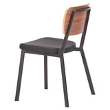 Ardenne Dining Chair, Black/Brown, Set of 2