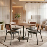 Ardenne Dining Chair, Black/Brown, Set of 2