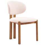 Rosetta Dining Chair, Beige/Walnut, Set of 2