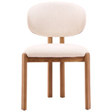 Rosetta Dining Chair, Beige/Walnut, Set of 2