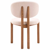 Rosetta Dining Chair, Beige/Walnut, Set of 2