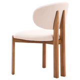 Rosetta Dining Chair, Beige/Walnut, Set of 2