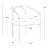 Cicero Dining Arm Chair, Cantina Black