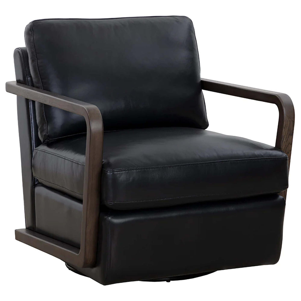 Castell Leather Swivel Chair by Sunpan