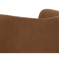 Emilie Leather Swivel Chair, Nubuck Caramel-Furniture - Chairs-High Fashion Home