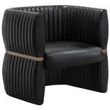 Tryor Leather Chair, Vintage Black-Furniture - Chairs-High Fashion Home