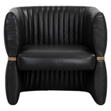 Tryor Leather Chair, Vintage Black-Furniture - Chairs-High Fashion Home
