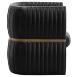 Tryor Leather Chair, Vintage Black-Furniture - Chairs-High Fashion Home
