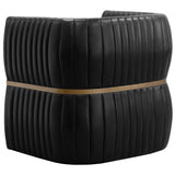 Tryor Leather Chair, Vintage Black-Furniture - Chairs-High Fashion Home