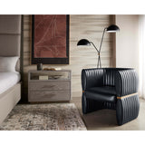 Tryor Leather Chair, Vintage Black-Furniture - Chairs-High Fashion Home
