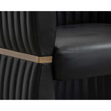 Tryor Leather Chair, Vintage Black-Furniture - Chairs-High Fashion Home