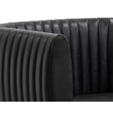 Tryor Leather Chair, Vintage Black-Furniture - Chairs-High Fashion Home