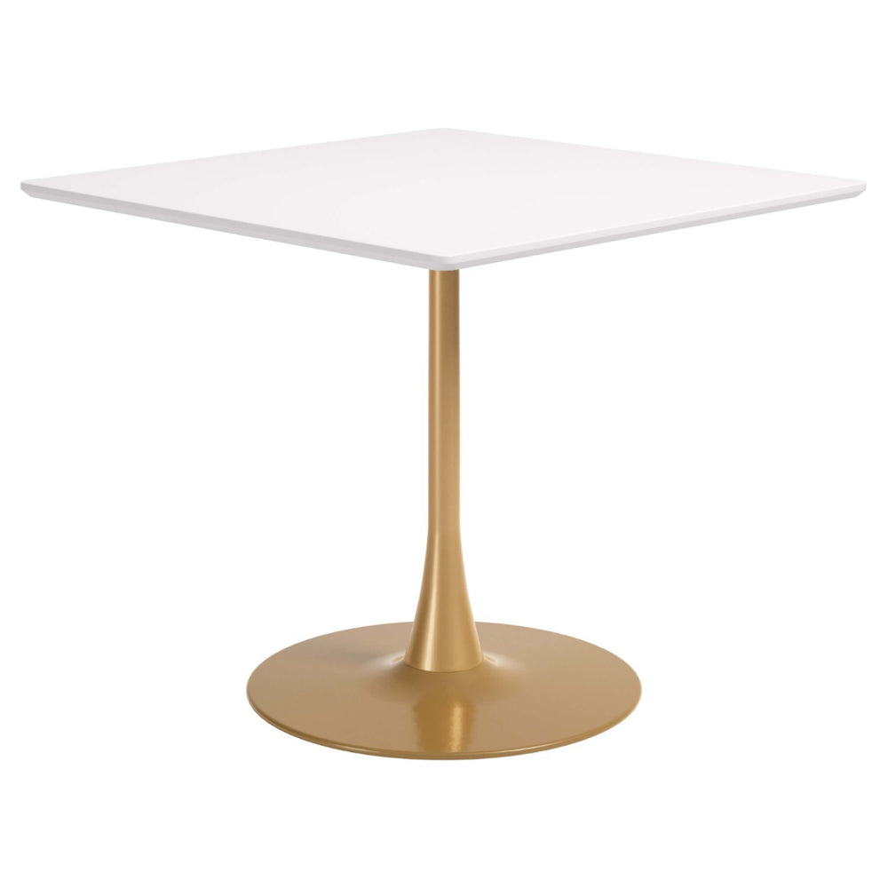 Epas Dining Table, White/Gold