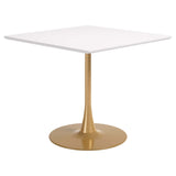 Epas Dining Table, White/Gold