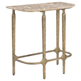 Rochester Side Table, Beige/Brass