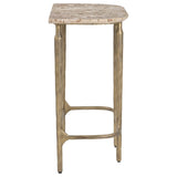 Rochester Side Table, Beige/Brass