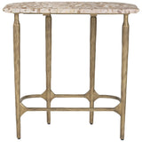 Rochester Side Table, Beige/Brass