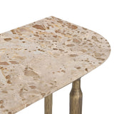 Rochester Side Table, Beige/Brass