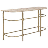 Rochester Console Table, Beige/Brass