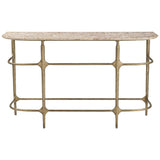 Rochester Console Table, Beige/Brass
