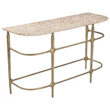 Rochester Console Table, Beige/Brass