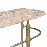 Rochester Console Table, Beige/Brass