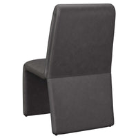 Cascata Leather Dining Chair, Marseille Black, Set of 2