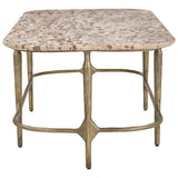 Rochester Coffee Table, Beige/Brass