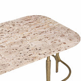 Rochester Coffee Table, Beige/Brass
