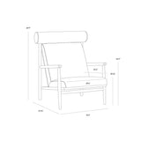 Biko Leather Chair, Sahara Camel