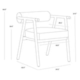 Sova Leather Dining Arm Chair, Sahara Camel