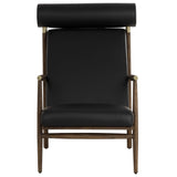 Biko Leather Chair, Black