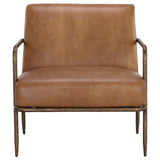 Lathan Leather Chair, Tan-Furniture - Chair-High Fashion Home