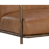 Lathan Leather Chair, Tan-Furniture - Chair-High Fashion Home