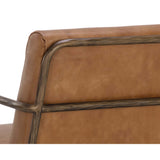 Lathan Leather Chair, Tan-Furniture - Chair-High Fashion Home