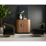 Cicero Leather Chair, Cantina Black