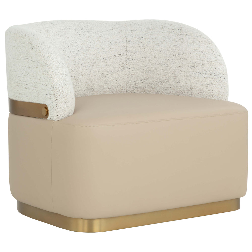 Brinda Swivel Chair, Napa Beige/Hailey Moon-Furniture - Chairs-High Fashion Home