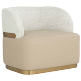 Brinda Swivel Chair, Napa Beige/Hailey Moon-Furniture - Chairs-High Fashion Home