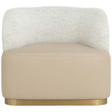 Brinda Swivel Chair, Napa Beige/Hailey Moon-Furniture - Chairs-High Fashion Home