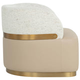 Brinda Swivel Chair, Napa Beige/Hailey Moon-Furniture - Chairs-High Fashion Home