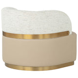 Brinda Swivel Chair, Napa Beige/Hailey Moon-Furniture - Chairs-High Fashion Home