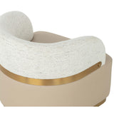 Brinda Swivel Chair, Napa Beige/Hailey Moon-Furniture - Chairs-High Fashion Home