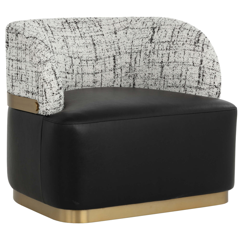 Brinda Swivel Chair, Bravo Black/Halton Birch-Furniture - Chairs-High Fashion Home
