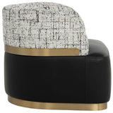 Brinda Swivel Chair, Bravo Black/Halton Birch-Furniture - Chairs-High Fashion Home