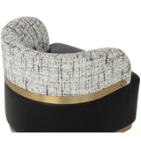 Brinda Swivel Chair, Bravo Black/Halton Birch-Furniture - Chairs-High Fashion Home