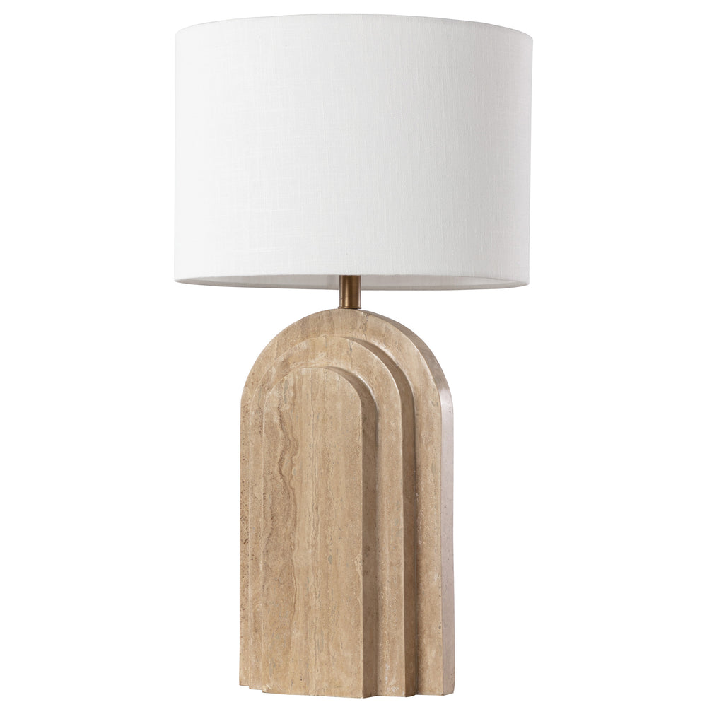 Ancona Table Lamp, Travertine