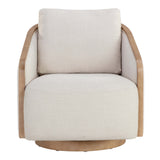 Tasia Swivel Lounge Chair, Effie Linen