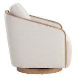 Tasia Swivel Lounge Chair, Effie Linen