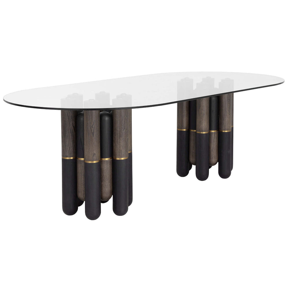 Yanna Dining Table, Dark Brown-Furniture - Dining-High Fashion Home