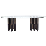 Yanna Dining Table, Dark Brown-Furniture - Dining-High Fashion Home